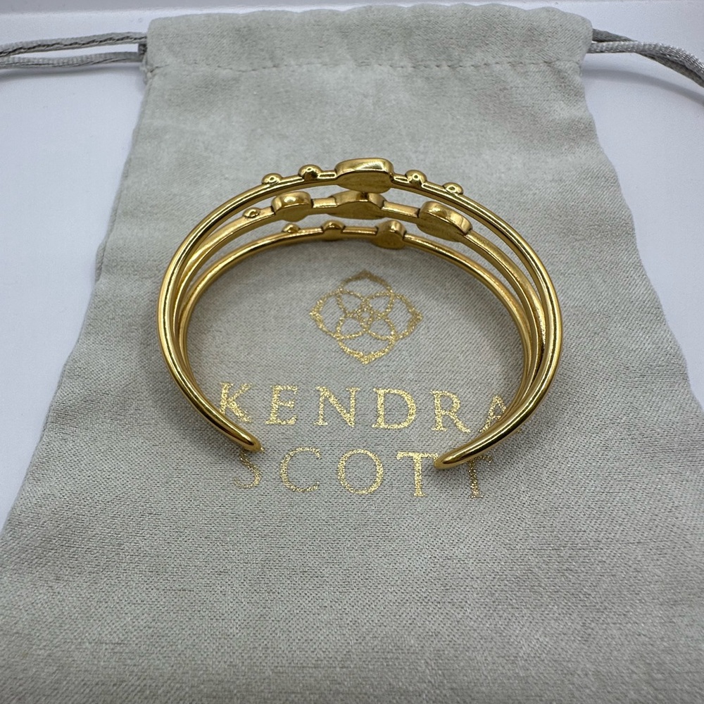 Kendra Scott “Ivy” Vintage Gold Statement Bracelet - Picture 6 of 8